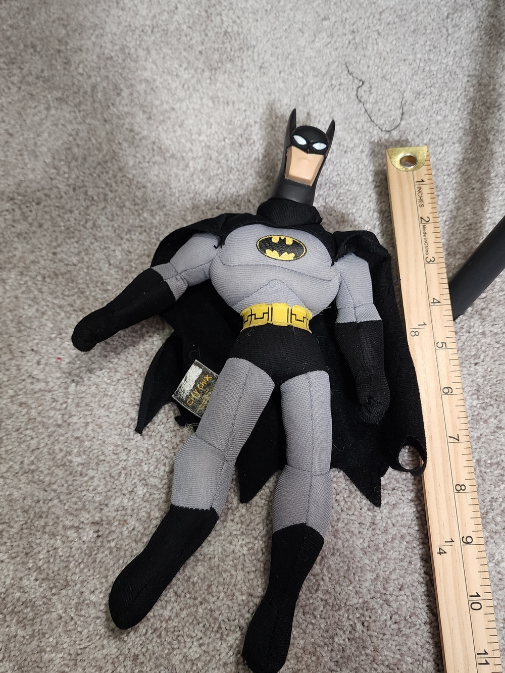 Batman Plush Figure - Gray, Black & Yellow Accents